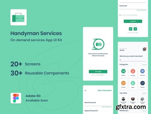 Handyman Services App UI Kit Ui8.net