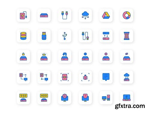 Hard Drive Icon Set Ui8.net