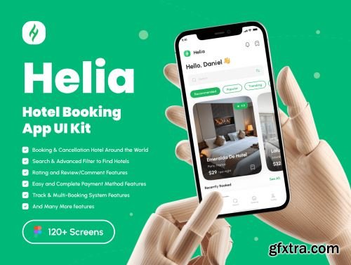 Helia - Hotel Booking App UI Kit Ui8.net