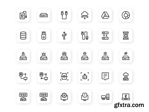 Hard Drive Icon Set Ui8.net