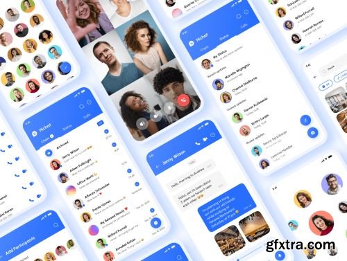 Hichat - Messenger App UI Kit Ui8.net