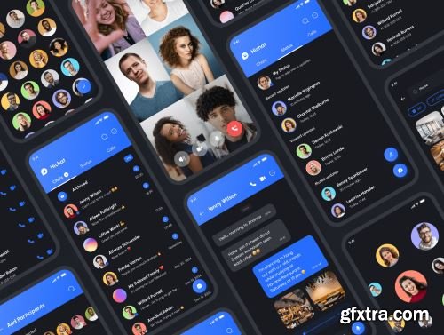 Hichat - Messenger App UI Kit Ui8.net