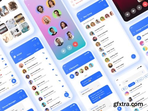 Hichat - Messenger App UI Kit Ui8.net