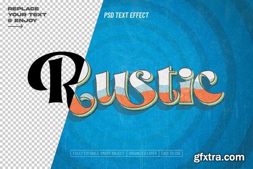 Vintage Rustic Grunge Textured Text Effect ZWWTMLN