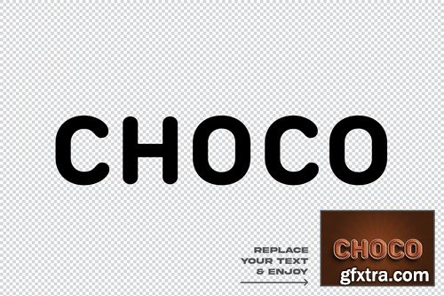 Choco 3D Psd Layer Style Text Effect 7UG3XX5
