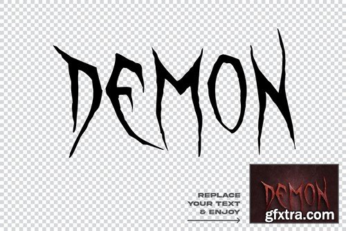 Horror Demon Grunge Textured Text Effect 28CLWSW