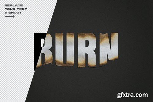 Burn Grunge Textured Text Effect 3L4NA63