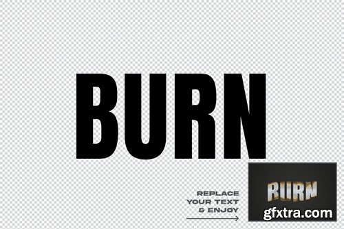 Burn Grunge Textured Text Effect 3L4NA63