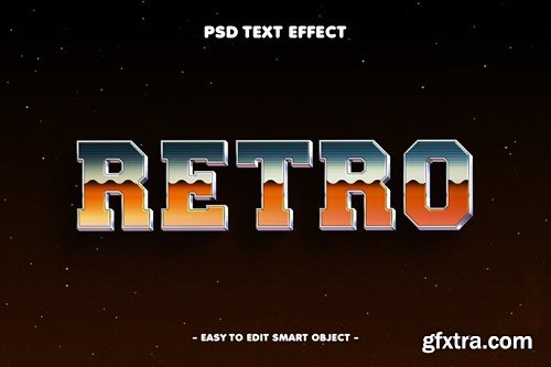 Retro 3D PSD Text Effect RJEKFMK