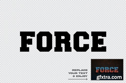 Force Grunge Textured 3D Text Effect 7EDSD83