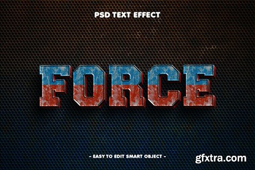 Force Grunge Textured 3D Text Effect 7EDSD83