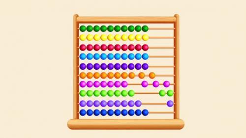 Videohive - Cartoon wooden colorful abacus - 48107870 - 48107870