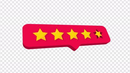 Videohive - 5 Star Rating Feedback Review 3D Alpha - 48108650 - 48108650