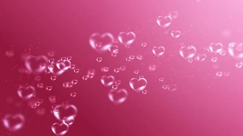 Videohive - Beautiful soft floating clear heart bubble background - 48108738 - 48108738