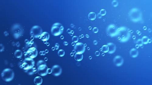 Videohive - Blue background with soft floating clear bubbles - 48108744 - 48108744