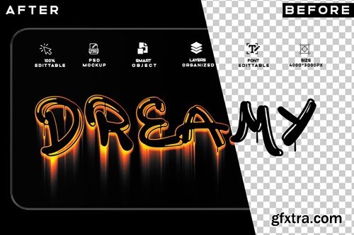 3 PSD Dreamy Liquid Text Effect Gradient GSFB46F