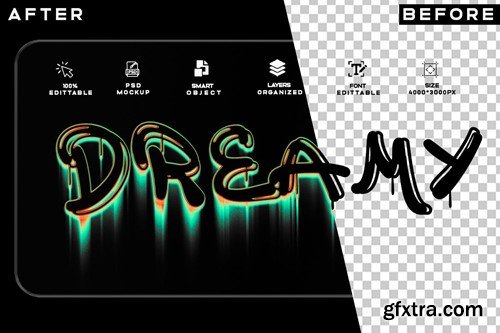 3 PSD Dreamy Liquid Text Effect Gradient GSFB46F