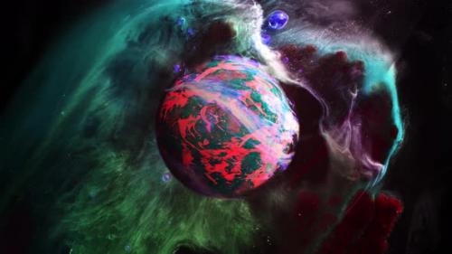 Videohive - Realistic Planet And Atmosphere Background - 48109777 - 48109777