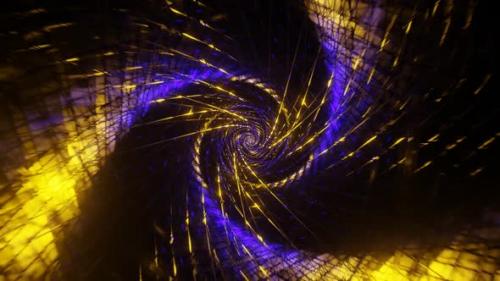 Videohive - Purple And Gold Spiral Net Tunnel Background Vj Loop In HD - 48110028 - 48110028