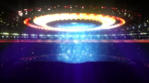 Videohive - Colorful Particles Flying And Stage Background - 48110128 - 48110128