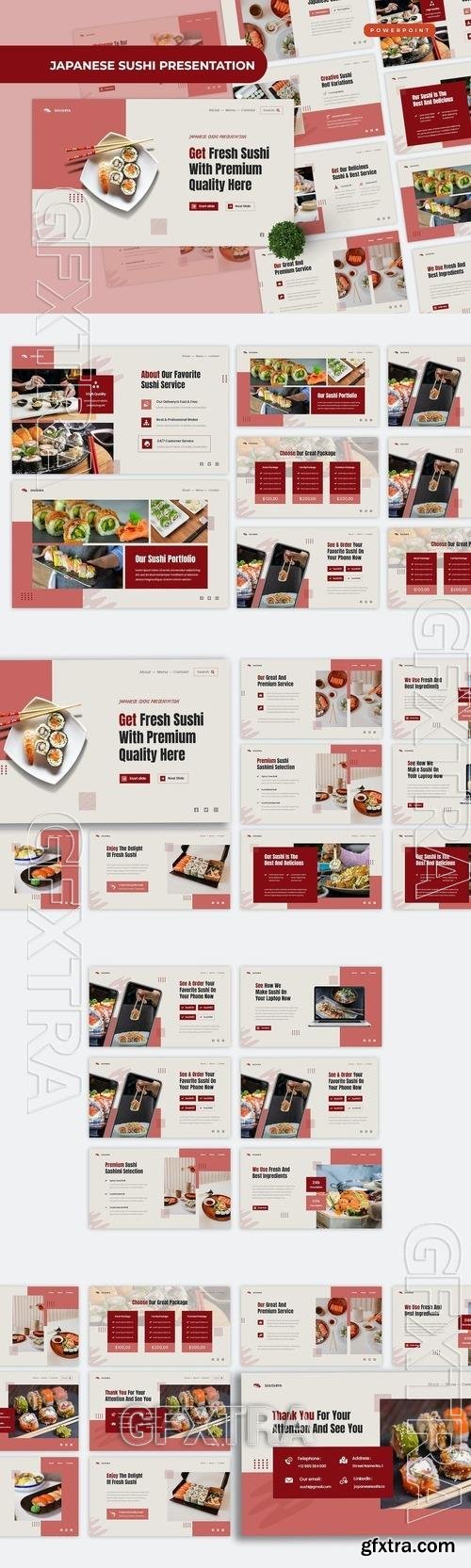 Japanese Sushi Powerpoint Template SL6CPYT