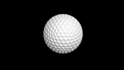 Videohive - Golf Ball Rotate - 4k - 48110244 - 48110244