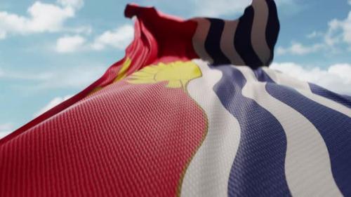 Videohive - Wavy Flag of Kiribati Blowing in the Wind in Slow Motion Waving Colorful Kiribati Flag Team Symbol - 48110286 - 48110286