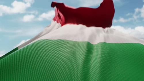 Videohive - Wavy Flag of Italy Blowing in the Wind in Slow Motion Waving Colorful Italian Flag Team Symbol - 48110336 - 48110336