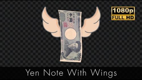 Videohive - Yen Note With Wings - 48111163 - 48111163