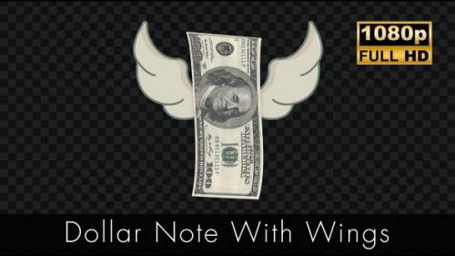 Videohive - Dollar Note With Wings - 48111164 - 48111164