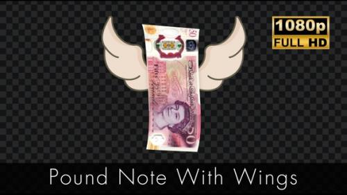 Videohive - Pound Note With Wings - 48111165 - 48111165