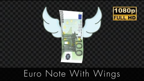 Videohive - Euro Note With Wings - 48111166 - 48111166