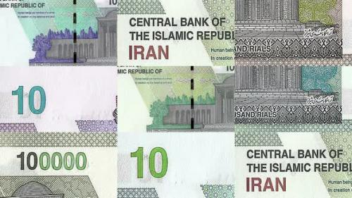 Videohive - Iranian Rial 100000 IRR banknotes abstract color mosaic pattern - 48113547 - 48113547