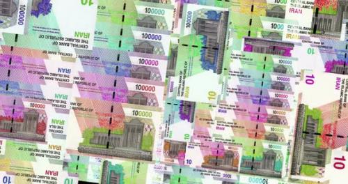 Videohive - Iranian Rial 100000 IRR banknotes abstract color mosaic pattern - 48113548 - 48113548