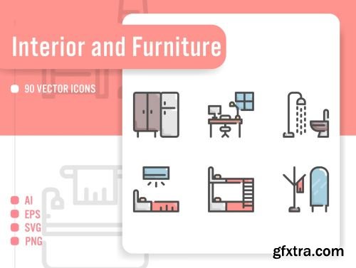 Interior and Furniture Icon Set Ui8.net