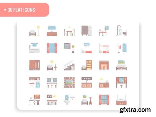 Interior and Furniture Icon Set Ui8.net