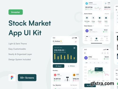 Invester - Stock Investment App UI Kit Ui8.net