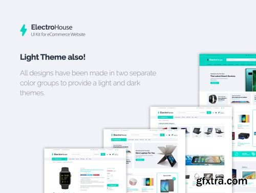 ElectroHouse Website UI Kit Ui8.net