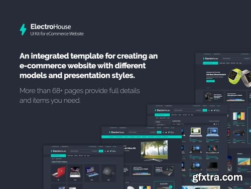 ElectroHouse Website UI Kit Ui8.net