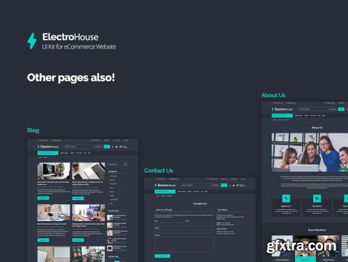 ElectroHouse Website UI Kit Ui8.net