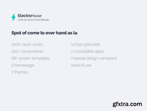 ElectroHouse Website UI Kit Ui8.net