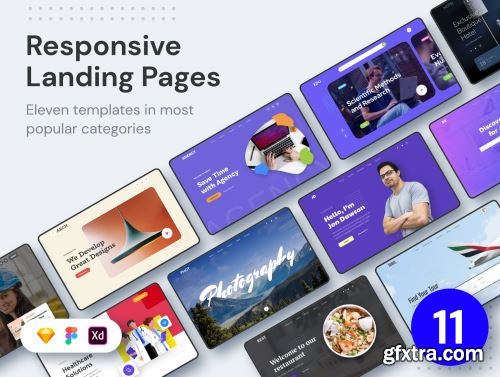 ELEVEN - Responsive Landing Pages Ui8.net