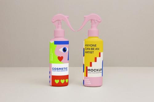 Premium PSD | Spray bottle mockup Premium PSD