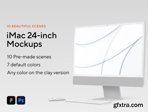 iMac 24-inch Mockups Ui8.net