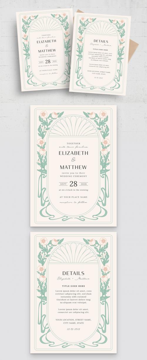 Elegant Wedding Invitation Layout 644699039