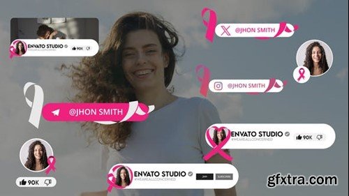 Videohive Breast Cancer Awareness Month Youtube Pack 48467635