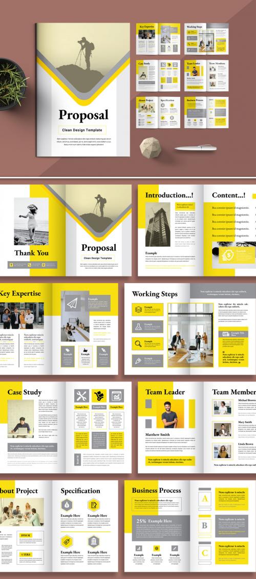 Project Proposal Business Brochure with Clean Layout 644717089