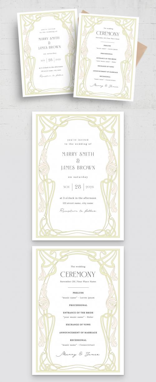 Art Nouveau Invitation Layout 644699023