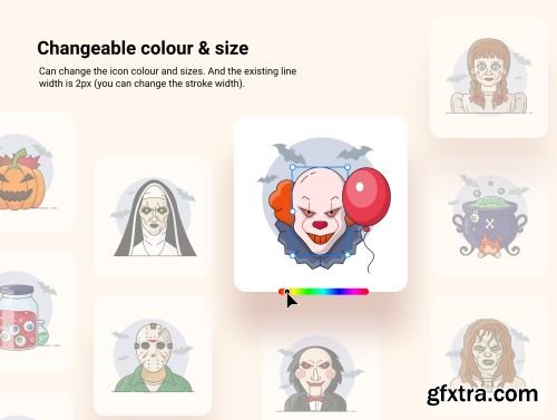 Halloween & Horror Character Icon Set Ui8.net