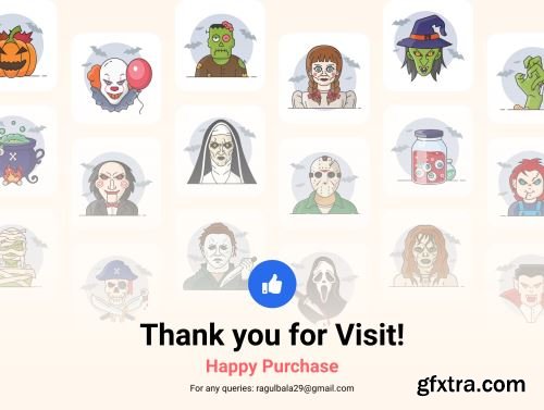 Halloween & Horror Character Icon Set Ui8.net